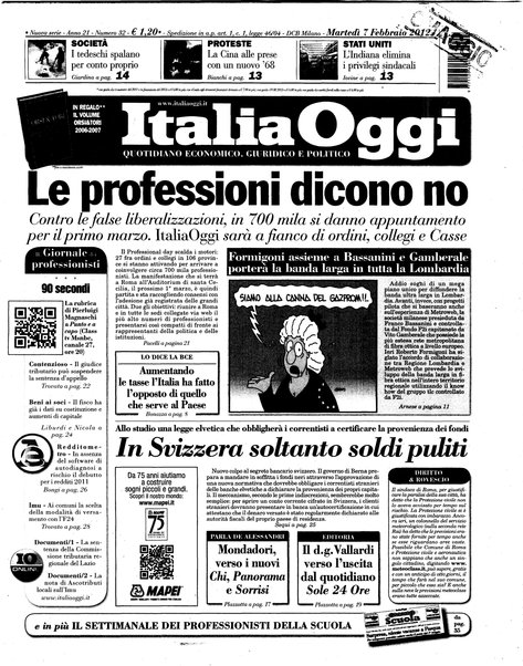 Italia oggi : quotidiano di economia finanza e politica